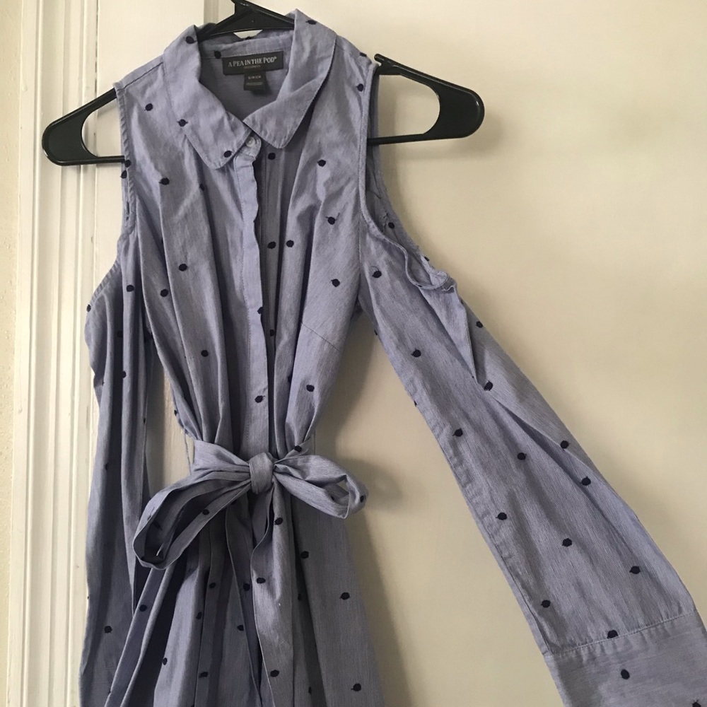 Collared Button Up Maternity Shirt - image 1